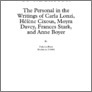[thumbnail of Poetics of negation: The personal in the writings of Carla Lonzi, Hélène Cixous, Moyra Davey, Frances Stark, and Anne Boyer]